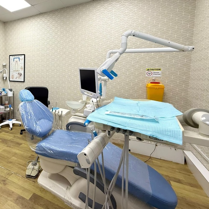 Modern dental chair at BriteMed orthodontic clinic in Dubai